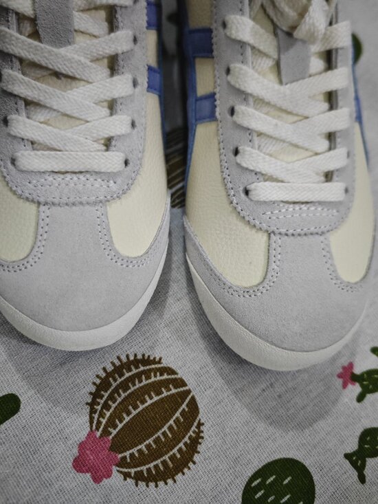 Onitsuka Tiger Beige and Blue Casual Shoes